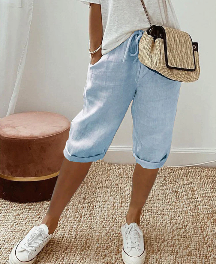 W&W Mode - Kurze Trendy modische Kniehose für Damen