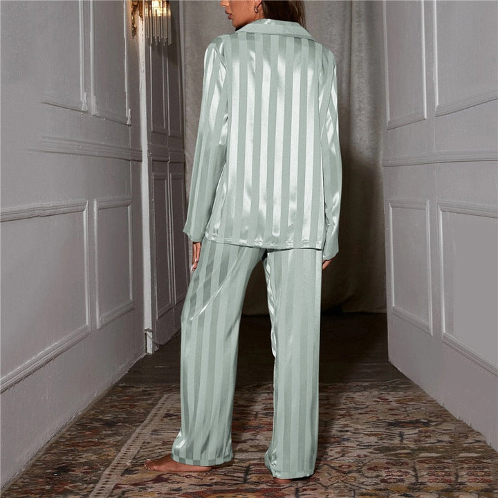 W&W Mode | Set Langarm Button Up Lounge Set Satin W&W Mode | Set