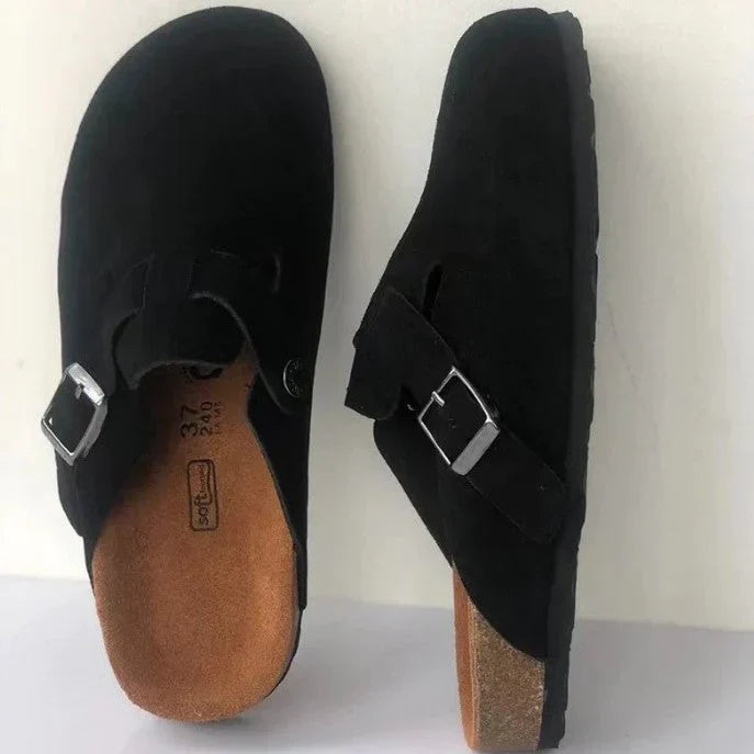 W&W Mode | Unisex Leder Boston Sandalen: Stil Und Qualität in Einem