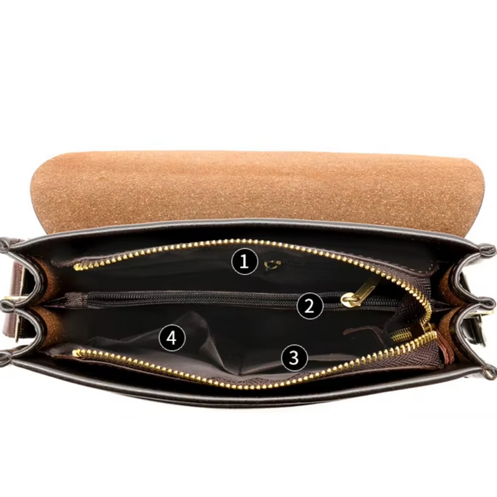 W&W Mode | Schultertasche für Herren mit Fächern