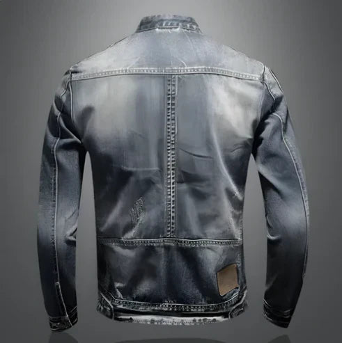 W&W Mode | Herren Reißverschluss Denim Jacke