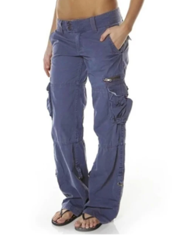 W&W Mode - Bequeme Damen Cargo-Hose, Lockere Passform