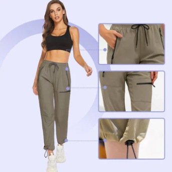 W&W Mode | Leichte, Schnell-Trocknende Cargo Wanderhosen für Frauen