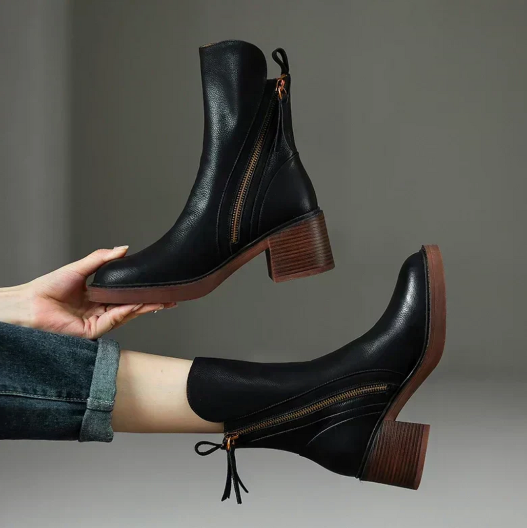 W&W Mode | Leder Stiefeletten