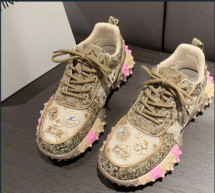 Damen Partyschuhe mit funkelnden Diamantdetails und gepolsterter Innensohle
