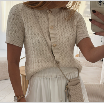 Damen Kurzarmstrickjacke W&W Mode