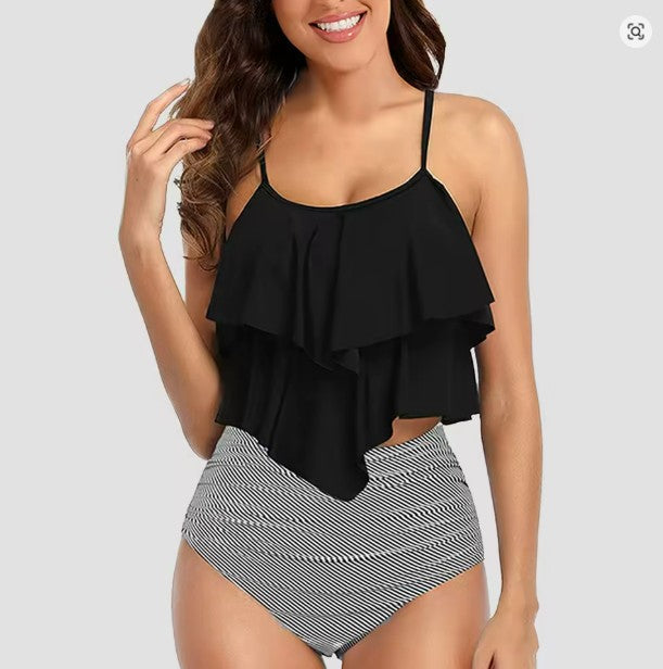 W&W Mode Tankini-Set mit bauchwegformendem Blattmuster