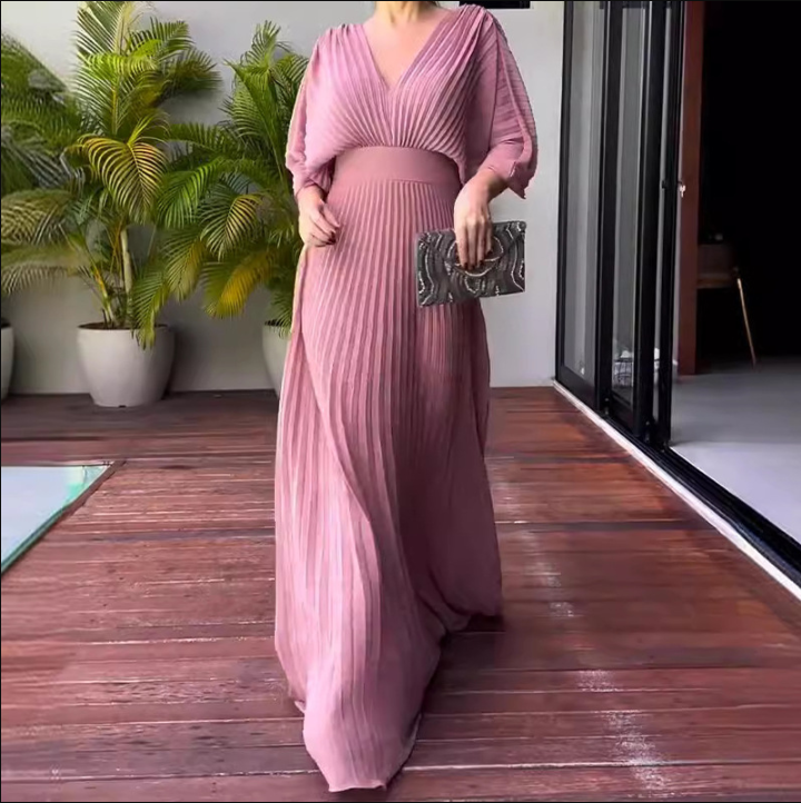 Maxi-Kleid mit Falten