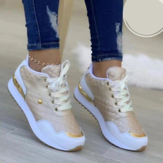 W&W Mode | Bequeme Leder Damen Sneakers