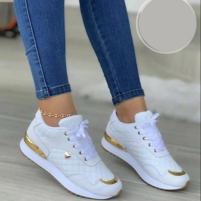 W&W Mode | Bequeme Leder Damen Sneakers