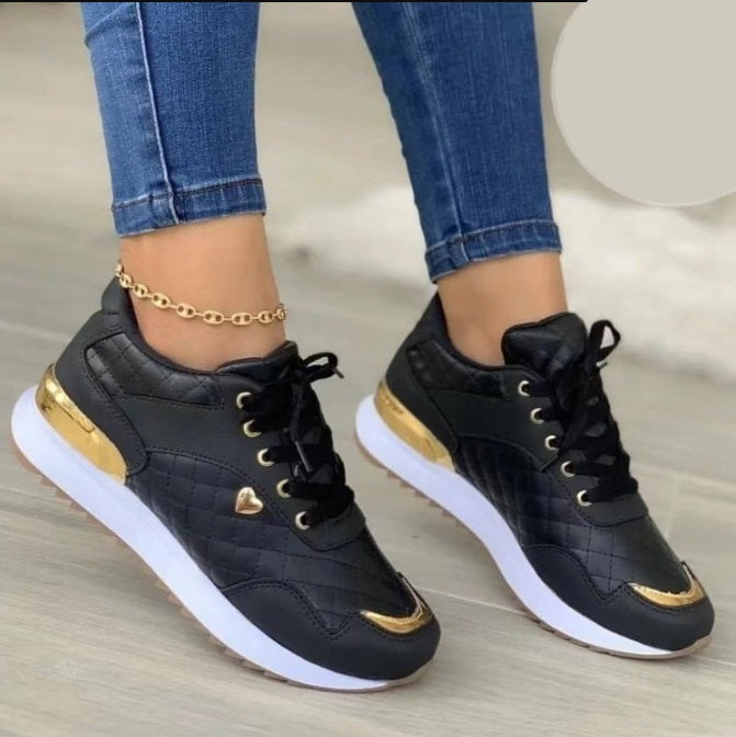 W&W Mode | Bequeme Leder Damen Sneakers