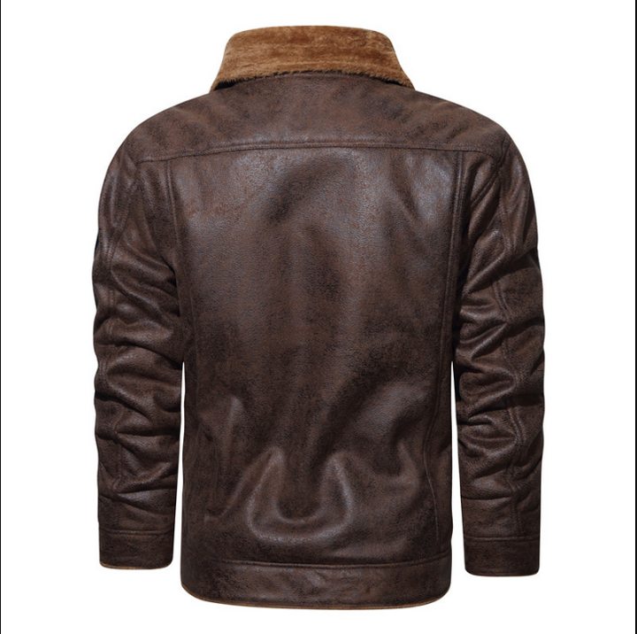 W&W Mode | Leder Pilotenjacke mit Weicher Fütterung Marinus