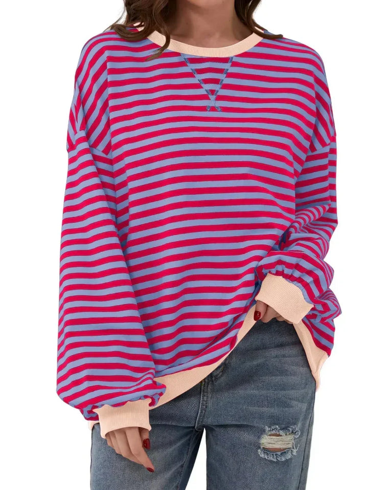 W&W Mode | Bequemer Gestreifter Pullover
