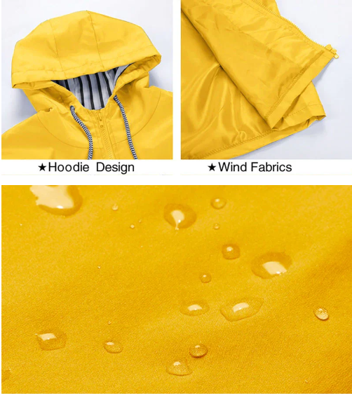 W&W Mode | Lässige Winddichte Regenjacke für Damen