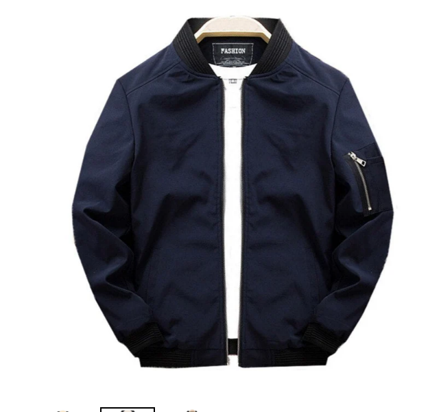 W&W Mode | Herren Ubergangsjacke Mit Reißverschluss Am Armel