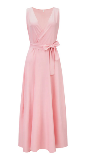 W&W Mode | Elegantes V-Ausschnitt Ärmelloses Maxi-Kleid für Damen