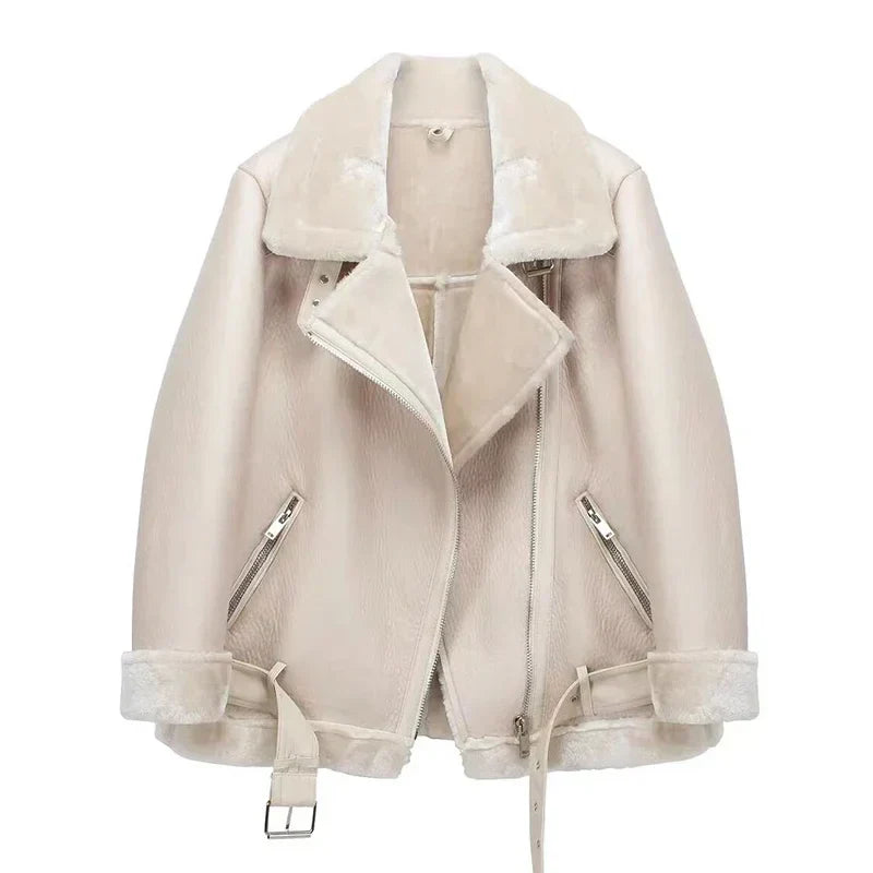 W&W Mode - Dicke Faux-Lederjacke
