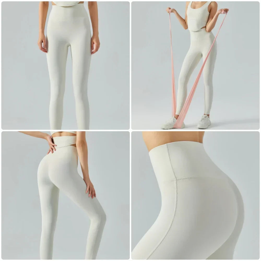 W&W Mode | Emily Sportswear Naked Hochtaillierte Tight Yoga Hosen Doppelseitig Gebürstet Pfirsich Po-Hebende Lauf Sport Fitness Leggings