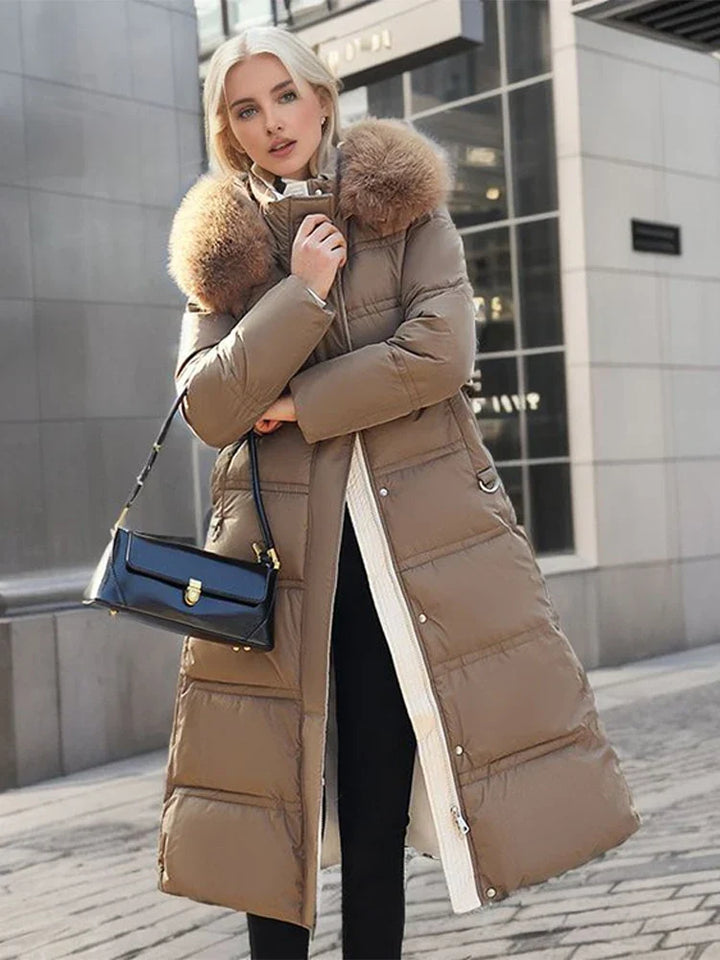 W&W Mode - Winterjacke mit Fellkragen und Gürtel