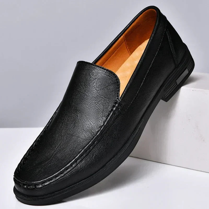 W&W Mode | Stilvolle Slip on Büro Leder Männer Schuhe