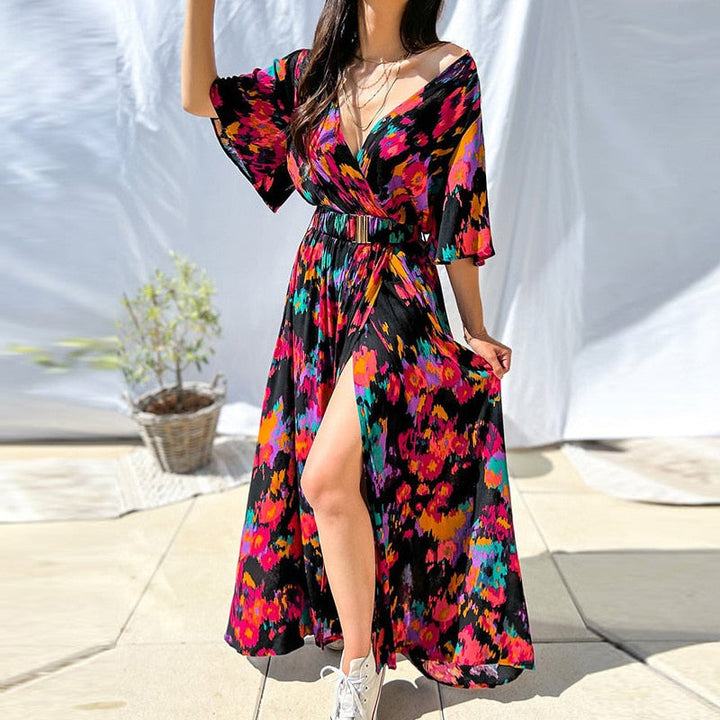Maxikleid mit hohem Schlitz