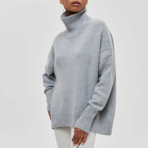W&W Mode Cotton - übergroßer Pullover mit Rollkragen