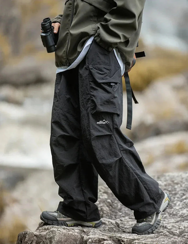 W&W Mode Herren Cargohose mit seitlichen Taschen und weiter Passform