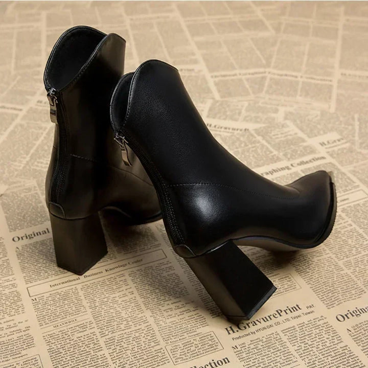 W&W Mode | Stiefel Mit Hohem Absatz Und Reißverschluss