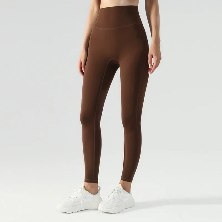 W&W Mode | Emily Sportswear Naked Hochtaillierte Tight Yoga Hosen Doppelseitig Gebürstet Pfirsich Po-Hebende Lauf Sport Fitness Leggings
