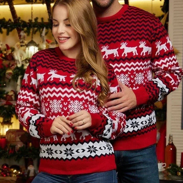 W&W Mode - Hässlicher Weihnachtspulli - Gemütlicher Strickpullover im skandinavischen Stil