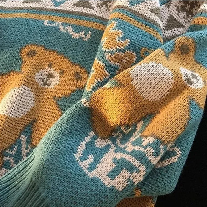 W&W Mode - Hässlicher Weihnachtspulli - Niedlicher Bärenpullover für Paare