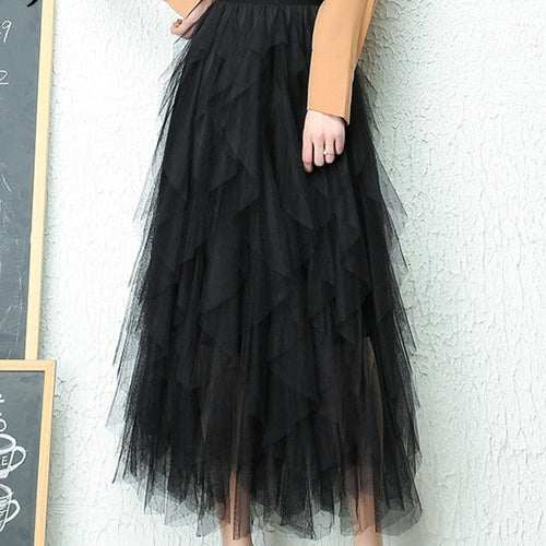 W&W Mode Hohe Taille Plissee-Rock