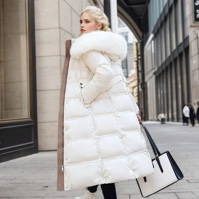 W&W Mode - Winterjacke mit Fellkragen und Gürtel