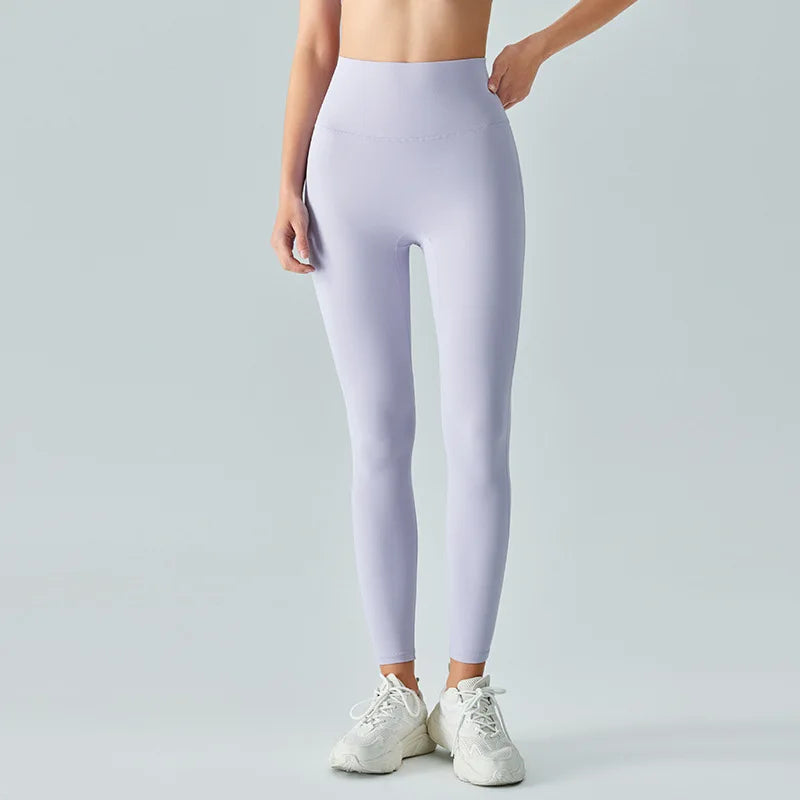 W&W Mode | Emily Sportswear Naked Hochtaillierte Tight Yoga Hosen Doppelseitig Gebürstet Pfirsich Po-Hebende Lauf Sport Fitness Leggings