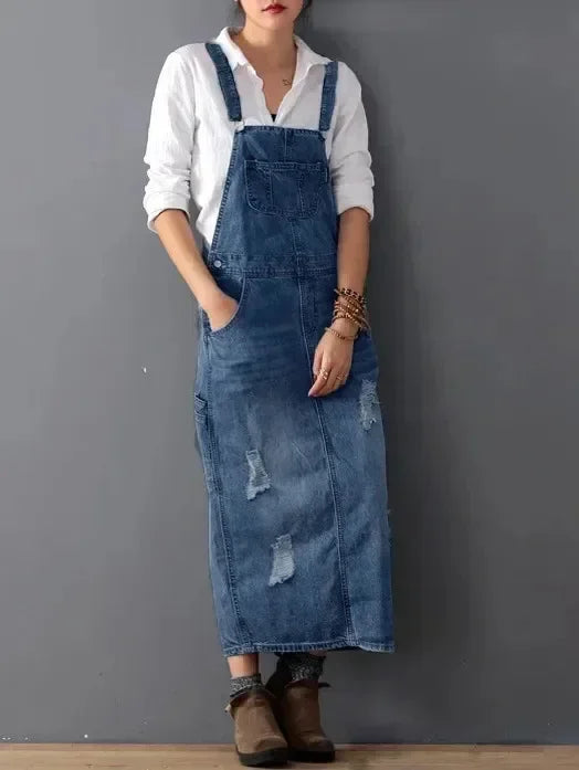 W&W Mode | Lässiges Denim Trägerkleid
