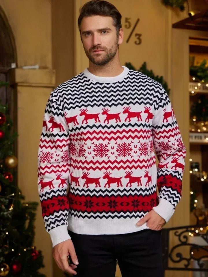 W&W Mode - Hässlicher Weihnachtspulli - Gemütlicher Strickpullover im skandinavischen Stil