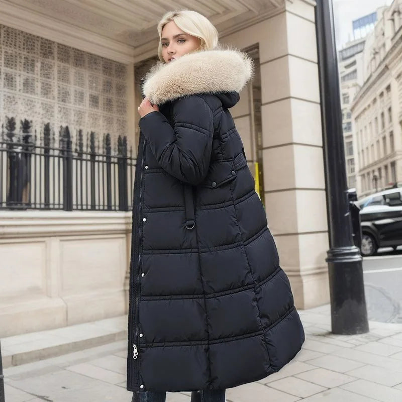 W&W Mode - Winterjacke mit Fellkragen und Gürtel
