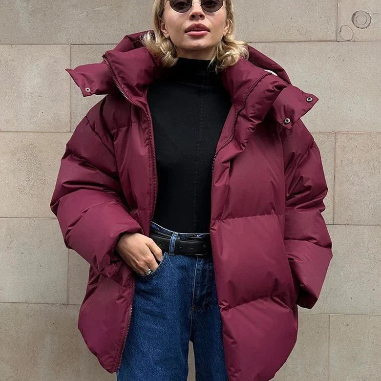 Rot monochromatische Jacke