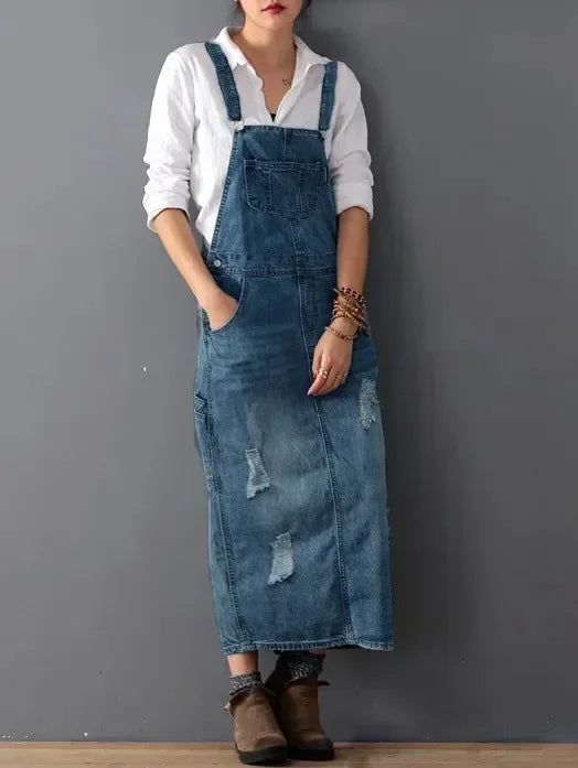 W&W Mode | Lässiges Denim Trägerkleid