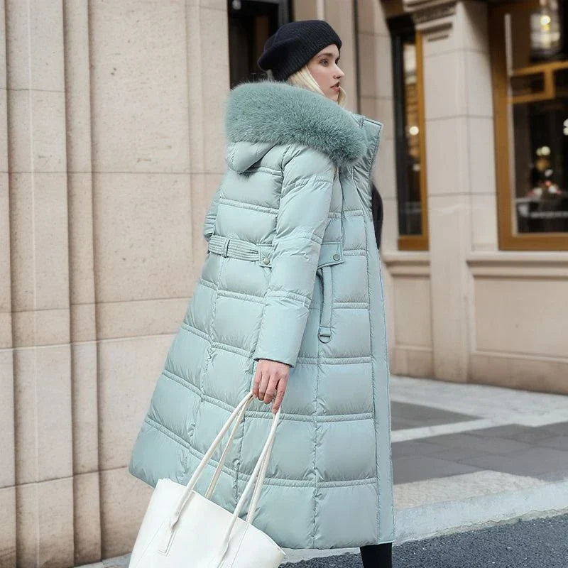 W&W Mode - Winterjacke mit Fellkragen und Gürtel
