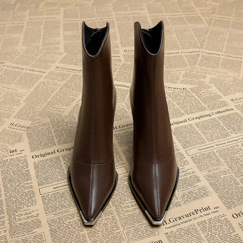 W&W Mode | Stiefel Mit Hohem Absatz Und Reißverschluss