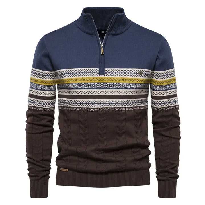 W&W Mode - Wärmender Strickpullover mit Halbem Rollkragen