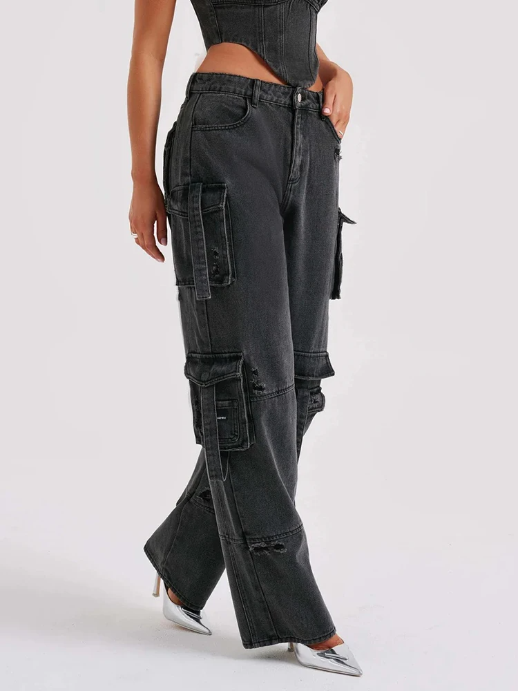 Damen Cargohose aus Denim