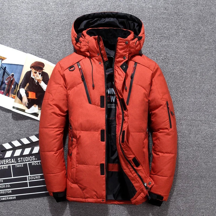 W&W Mode - Herren-Winterparka mit Kapuze - Warmer, winddichter Schneeparka für kalte Tage