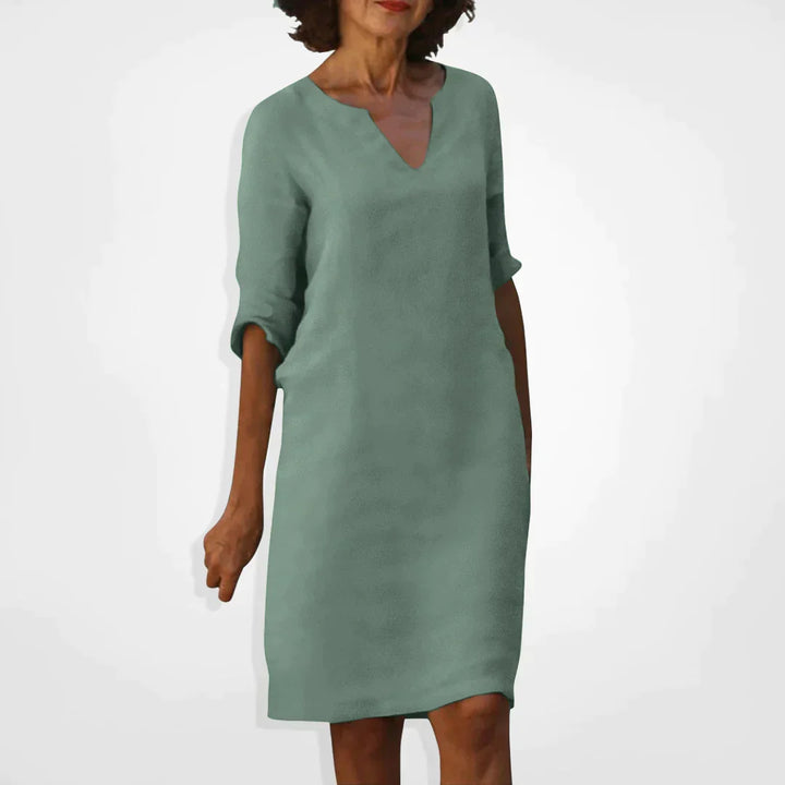 W&W Mode Sommerkleid mit V-Ausschnitt