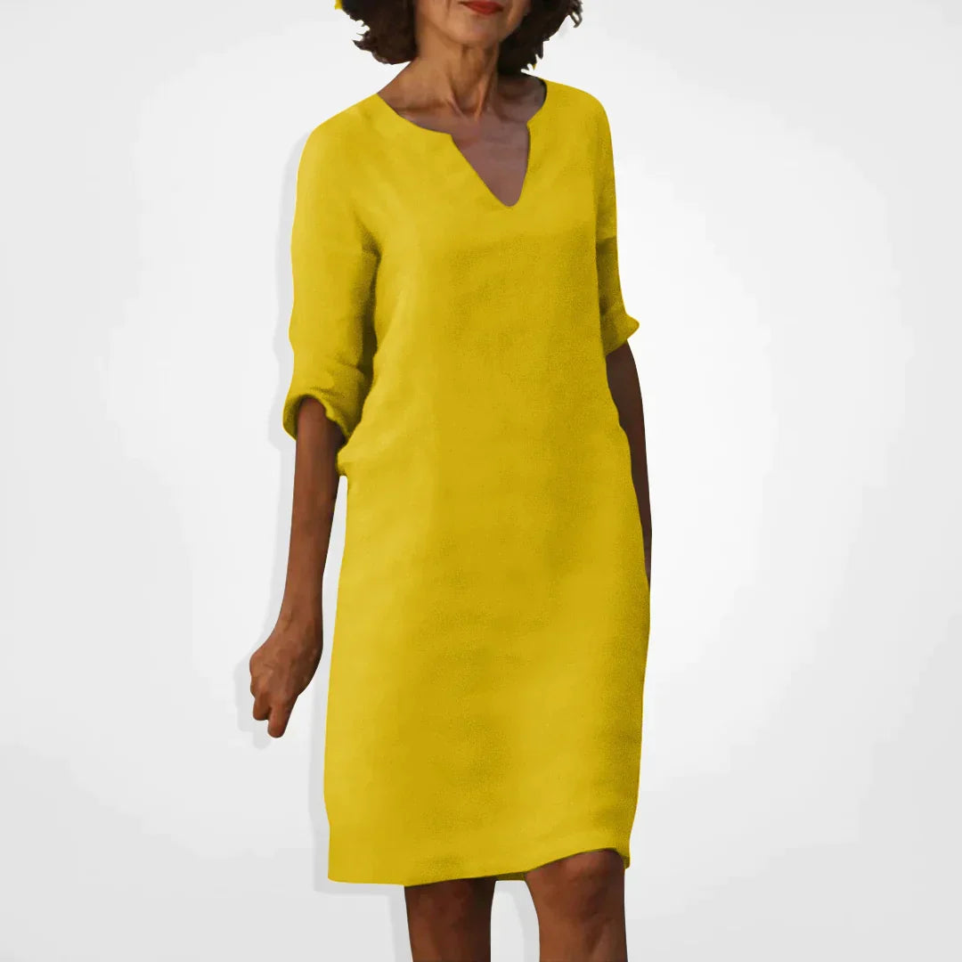 W&W Mode Sommerkleid mit V-Ausschnitt