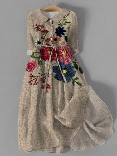 W&W Mode | Vintage Kleid mit Taschen aus Botanischer Spitze
