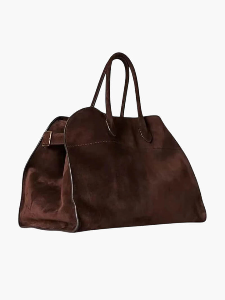 Damen-Vintage-Tasche aus veganem Leder, 38 × 28 × 23 cm