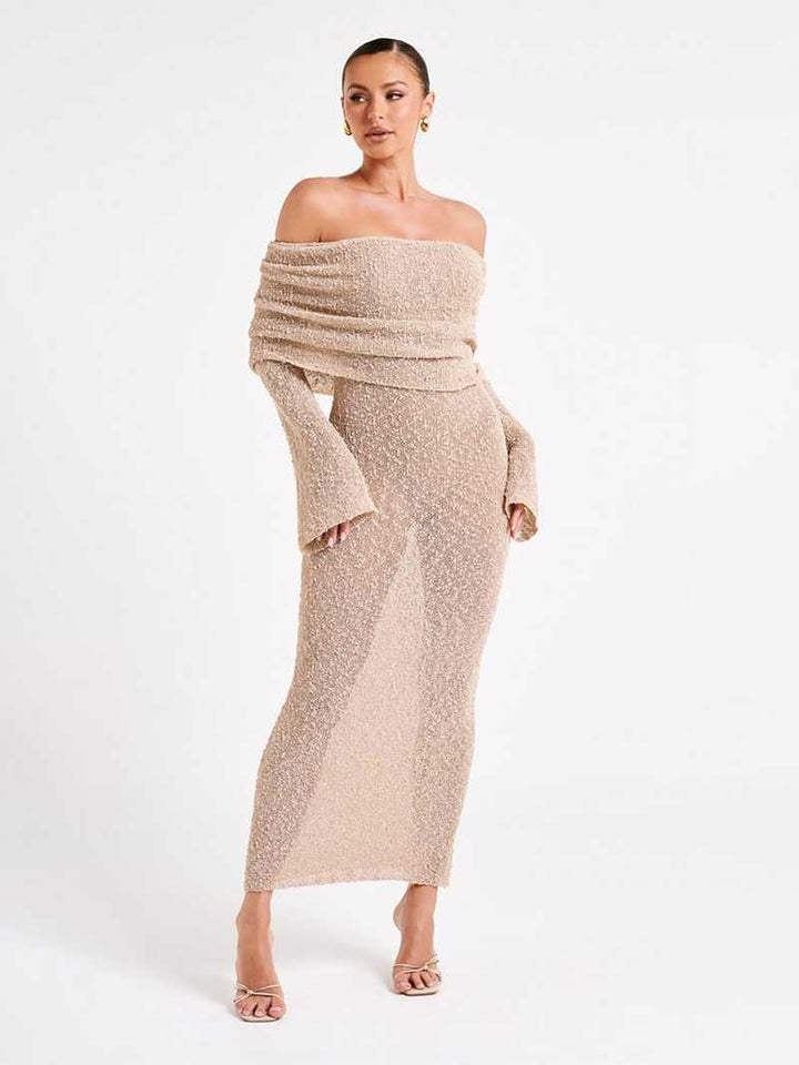 W&W Mode | Off-shoulder Maxi-Kleid für Damen