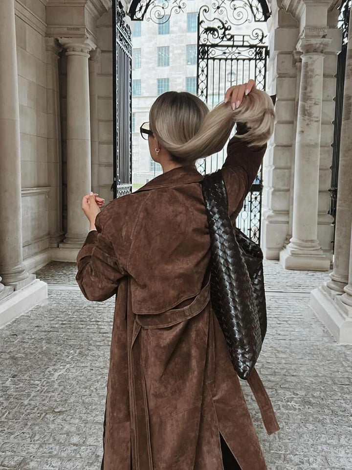 W&W Mode | Faux Suede Trenchcoat